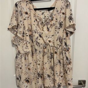 Floral Cream Women's Top